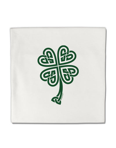 Celtic Knot 4 Leaf Clover St Patricks Micro Fleece 14&#x22;x14&#x22; Pillow Sham-Pillow Sham-TooLoud-White-Davson Sales