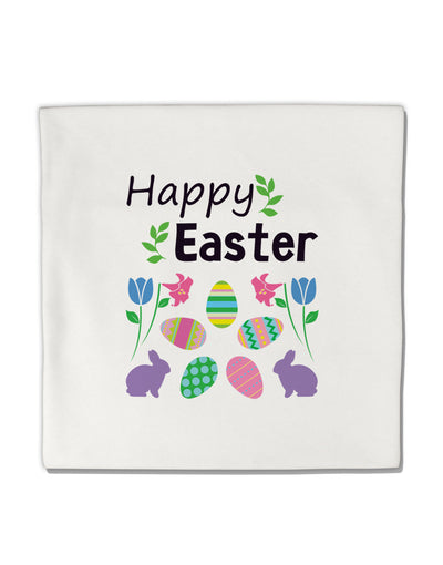 Happy Easter Design Micro Fleece 14&#x22;x14&#x22; Pillow Sham-Pillow Sham-TooLoud-White-Davson Sales