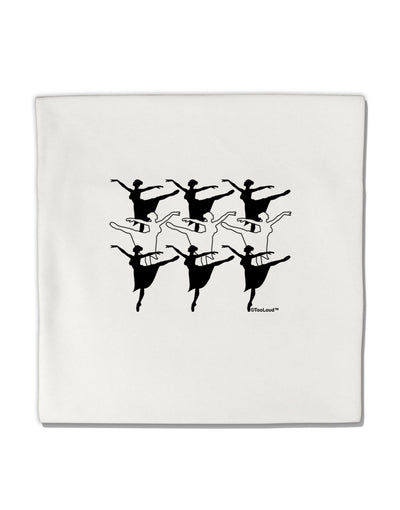 Nine Ladies Dancing Micro Fleece 14&#x22;x14&#x22; Pillow Sham-Pillow Sham-TooLoud-White-Davson Sales