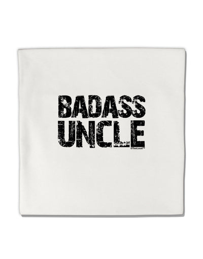 Badass Uncle Micro Fleece 14&#x22;x14&#x22; Pillow Sham by TooLoud-Pillow Sham-TooLoud-White-Davson Sales