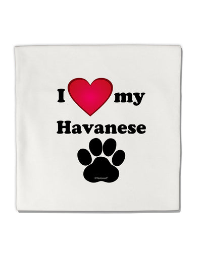 I Heart My Havanese Micro Fleece 14&#x22;x14&#x22; Pillow Sham by TooLoud-TooLoud-White-Davson Sales