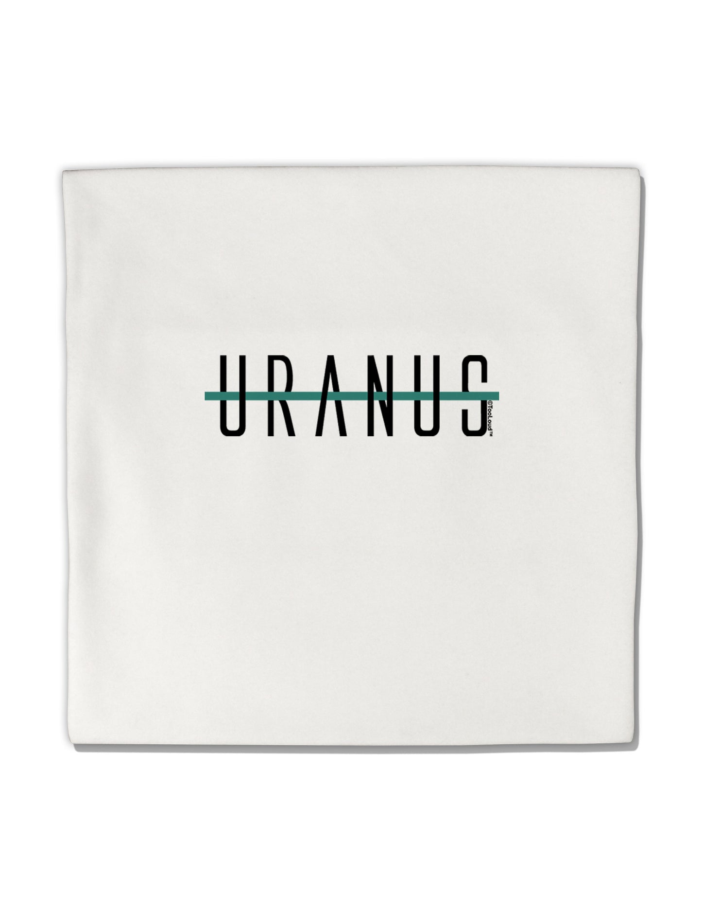 Planet Uranus Text Only Micro Fleece 14"x14" Pillow Sham by TooLoud-Pillow Sham-TooLoud-White-Davson Sales