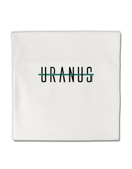 Planet Uranus Text Only Micro Fleece 14"x14" Pillow Sham by TooLoud-Pillow Sham-TooLoud-White-Davson Sales