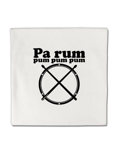 Pa Rum Pum Pum Pum BnW Micro Fleece 14&#x22;x14&#x22; Pillow Sham-Pillow Sham-TooLoud-White-Davson Sales