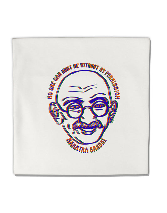 TooLoud No one can hurt me without my permission Ghandi Micro Fleece 14 Inch x 14 Inch Pillow Sham-ThrowPillowCovers-TooLoud-Davson Sales
