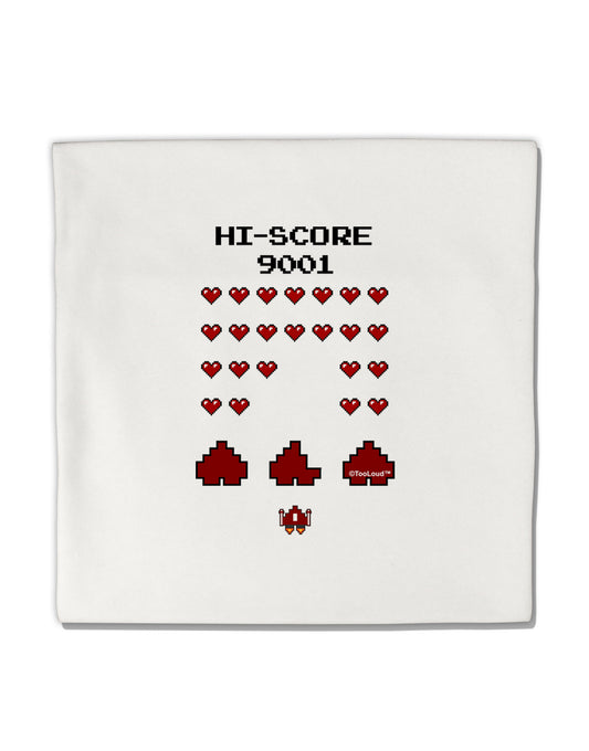 Pixel Heart Invaders Design Micro Fleece 14&#x22;x14&#x22; Pillow Sham-Pillow Sham-TooLoud-White-Davson Sales