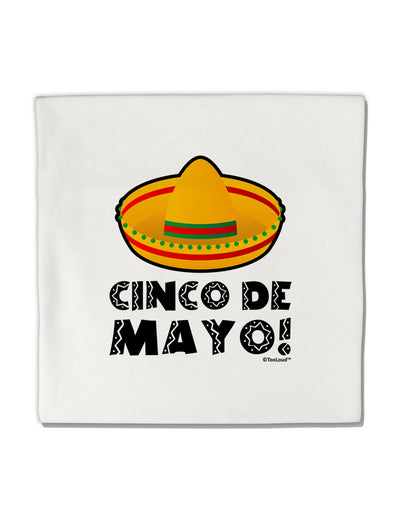 Sombrero Design - Cinco de Mayo Micro Fleece 14&#x22;x14&#x22; Pillow Sham by TooLoud-Pillow Sham-TooLoud-White-Davson Sales