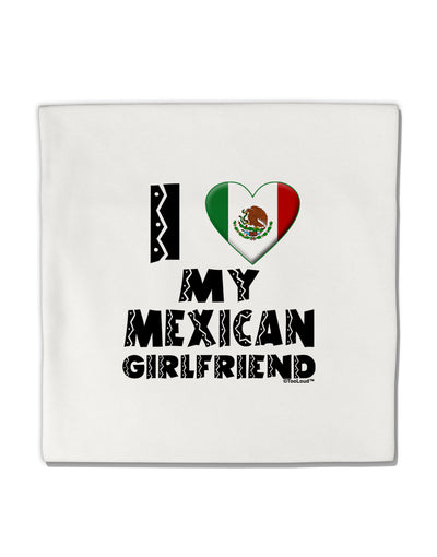 I Heart My Mexican Girlfriend Micro Fleece 14&#x22;x14&#x22; Pillow Sham by TooLoud-Pillow Sham-TooLoud-White-Davson Sales