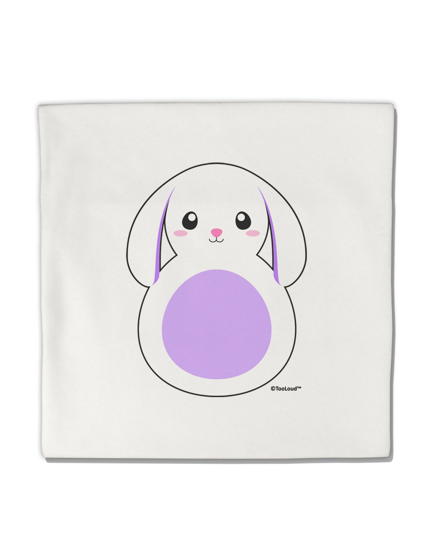 Cute Bunny with Floppy Ears - Purple Micro Fleece 14"x14" Pillow Sham by TooLoud-Pillow Sham-TooLoud-White-Davson Sales