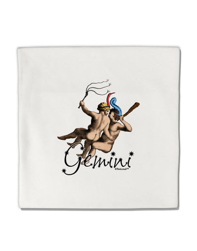 Gemini Illustration Color Micro Fleece 14&#x22;x14&#x22; Pillow Sham-Pillow Sham-TooLoud-White-Davson Sales