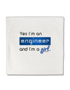 TooLoud Yes I am a Engineer Girl Micro Fleece 14&#x22;x14&#x22; Pillow Sham-Pillow Sham-TooLoud-White-Davson Sales