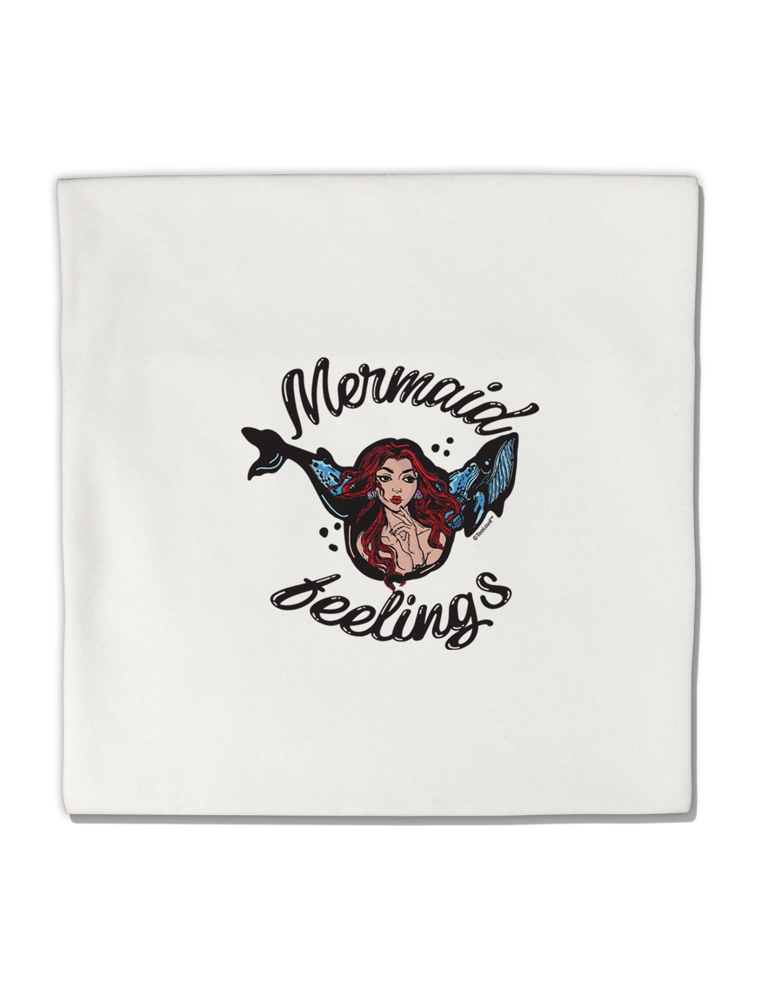 TooLoud Mermaid Feelings Micro Fleece 14 Inch x 14 Inch Pillow Sham-ThrowPillowCovers-TooLoud-Davson Sales