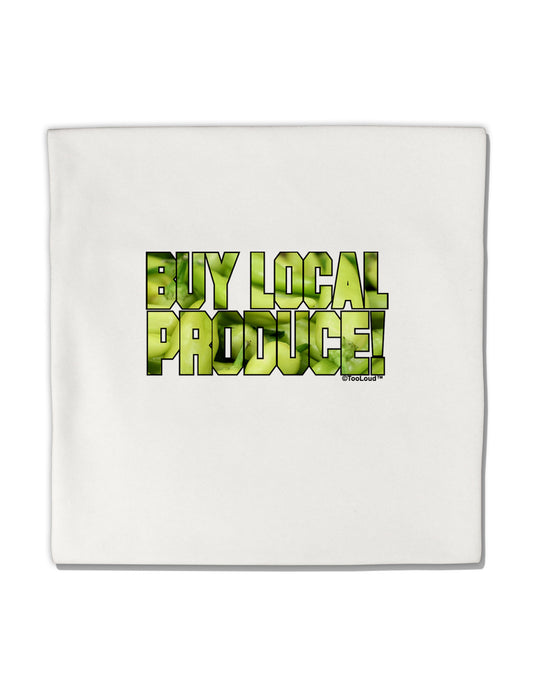 Buy Local - Jalapenos Text Micro Fleece 14&#x22;x14&#x22; Pillow Sham-Pillow Sham-TooLoud-White-Davson Sales