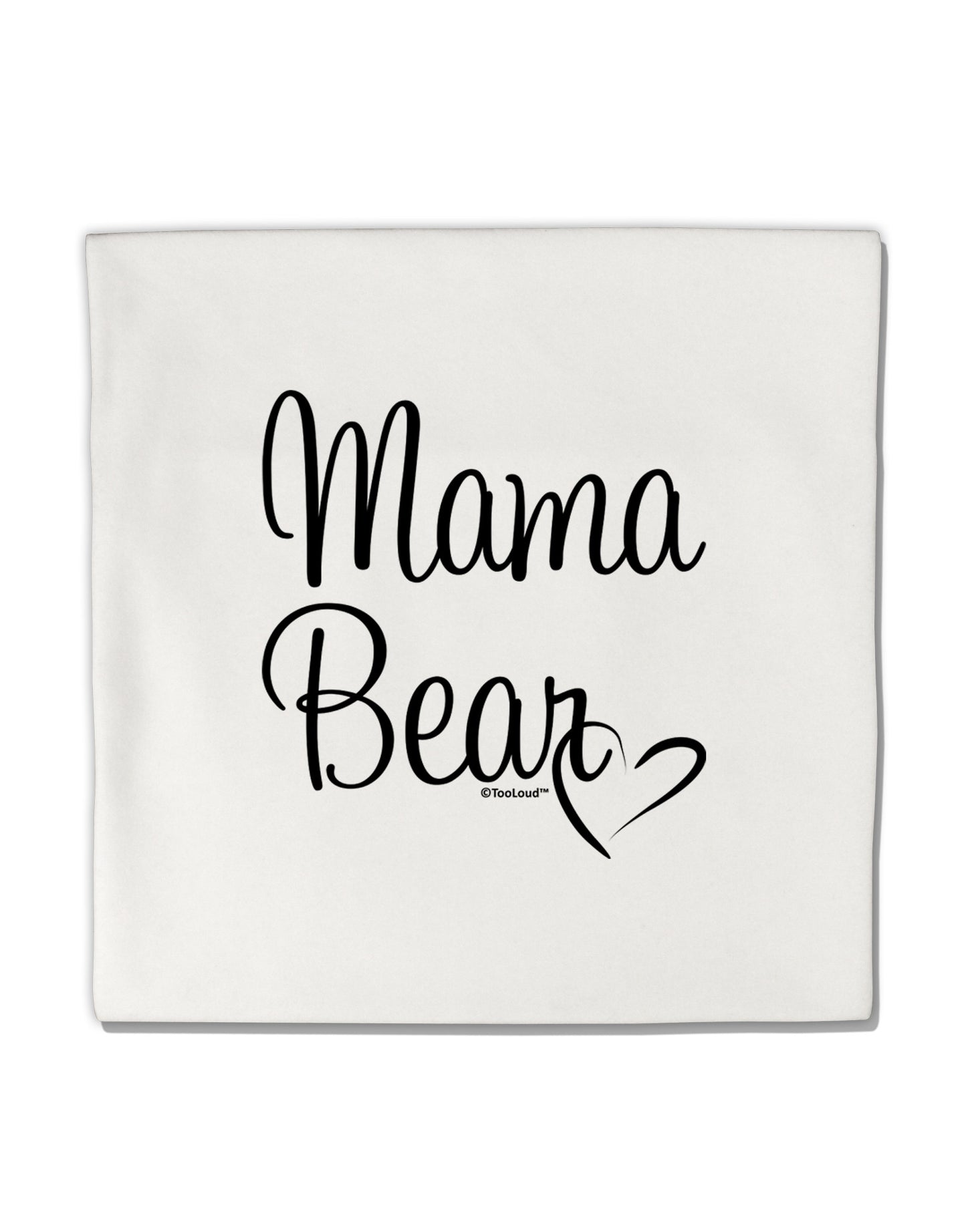 Mama Bear with Heart - Mom Design Micro Fleece 14"x14" Pillow Sham by TooLoud-Pillow Sham-TooLoud-White-Davson Sales