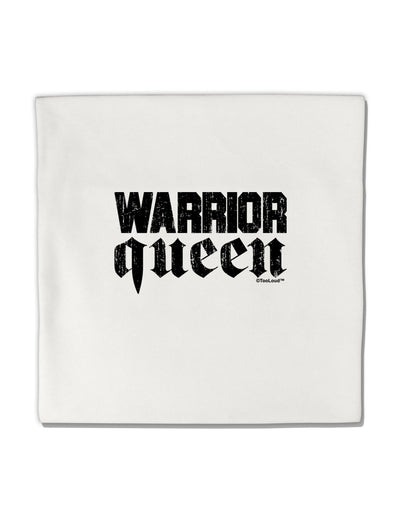 Warrior Queen Script Micro Fleece 14&#x22;x14&#x22; Pillow Sham-Pillow Sham-TooLoud-White-Davson Sales