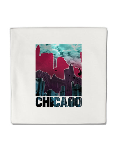 Chicago Abstract 2 Micro Fleece 14&#x22;x14&#x22; Pillow Sham-Pillow Sham-TooLoud-White-Davson Sales