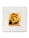 Lion Watercolor 4 Text Micro Fleece 14&#x22;x14&#x22; Pillow Sham-Pillow Sham-TooLoud-White-Davson Sales