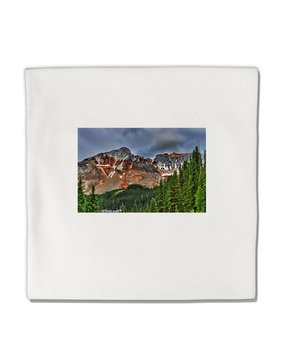 Colorado Mountains Forrest Micro Fleece 14&#x22;x14&#x22; Pillow Sham-Pillow Sham-TooLoud-White-Davson Sales