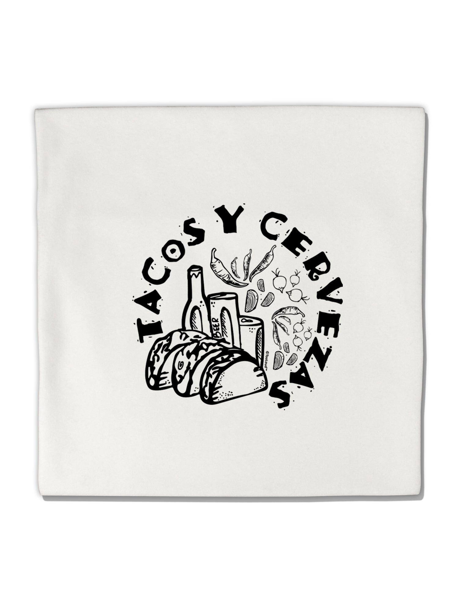 TooLoud Tacos Y Cervezas Micro Fleece 14 Inch x 14 Inch Pillow Sham-ThrowPillowCovers-TooLoud-Davson Sales