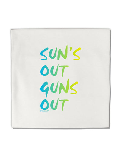 Suns Out Guns Out - Gradient Colors Micro Fleece 14&#x22;x14&#x22; Pillow Sham-Pillow Sham-TooLoud-White-Davson Sales