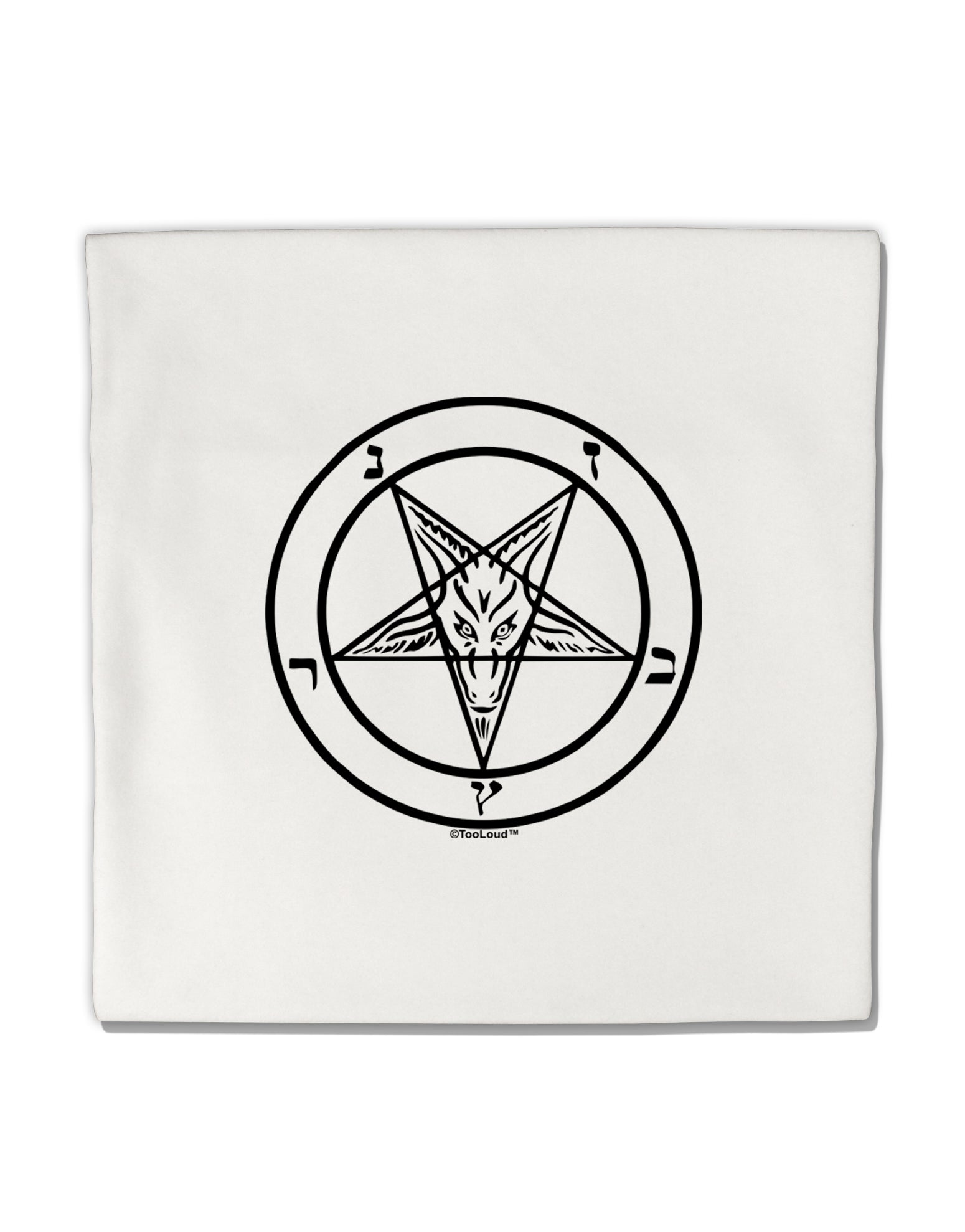 Sigil of Baphomet Micro Fleece 14&#x22;x14&#x22; Pillow Sham by TooLoud-TooLoud-White-Davson Sales