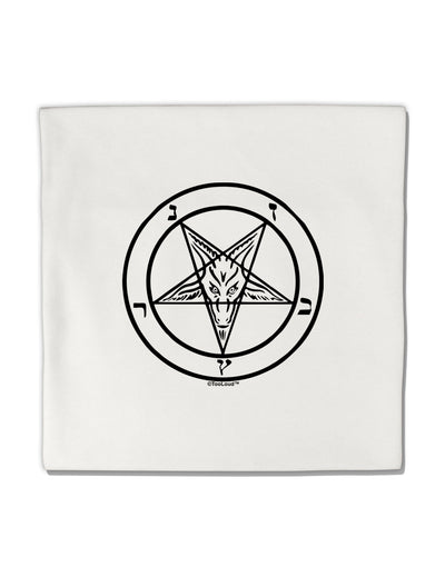 Sigil of Baphomet Micro Fleece 14&#x22;x14&#x22; Pillow Sham by TooLoud-TooLoud-White-Davson Sales