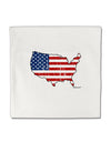 United States Cutout - American Flag Distressed Micro Fleece 14&#x22;x14&#x22; Pillow Sham by TooLoud-Pillow Sham-TooLoud-White-Davson Sales