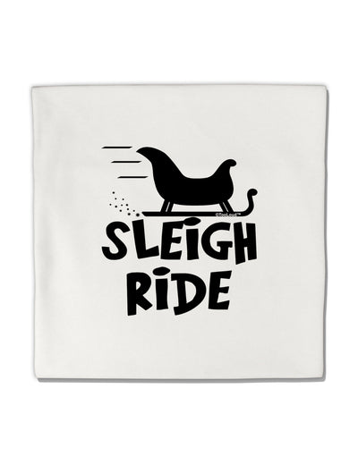 Sleigh Ride BnW Micro Fleece 14&#x22;x14&#x22; Pillow Sham-Pillow Sham-TooLoud-White-Davson Sales