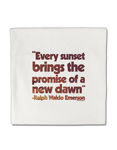 Emerson Sunset Quote Micro Fleece 14"x14" Pillow Sham-Pillow Sham-TooLoud-Davson Sales