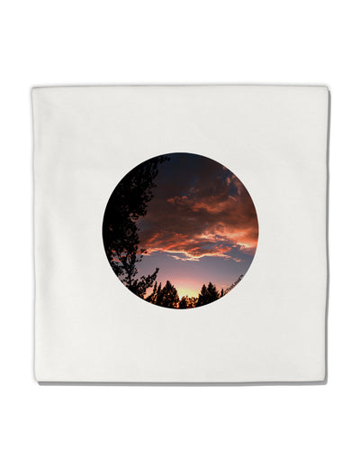 Forest Sunset Micro Fleece 14&#x22;x14&#x22; Pillow Sham by TooLoud-Pillow Sham-TooLoud-White-Davson Sales