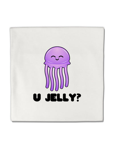 U Jelly Cute Jellyfish Micro Fleece 14&#x22;x14&#x22; Pillow Sham by TooLoud-Pillow Sham-TooLoud-White-Davson Sales