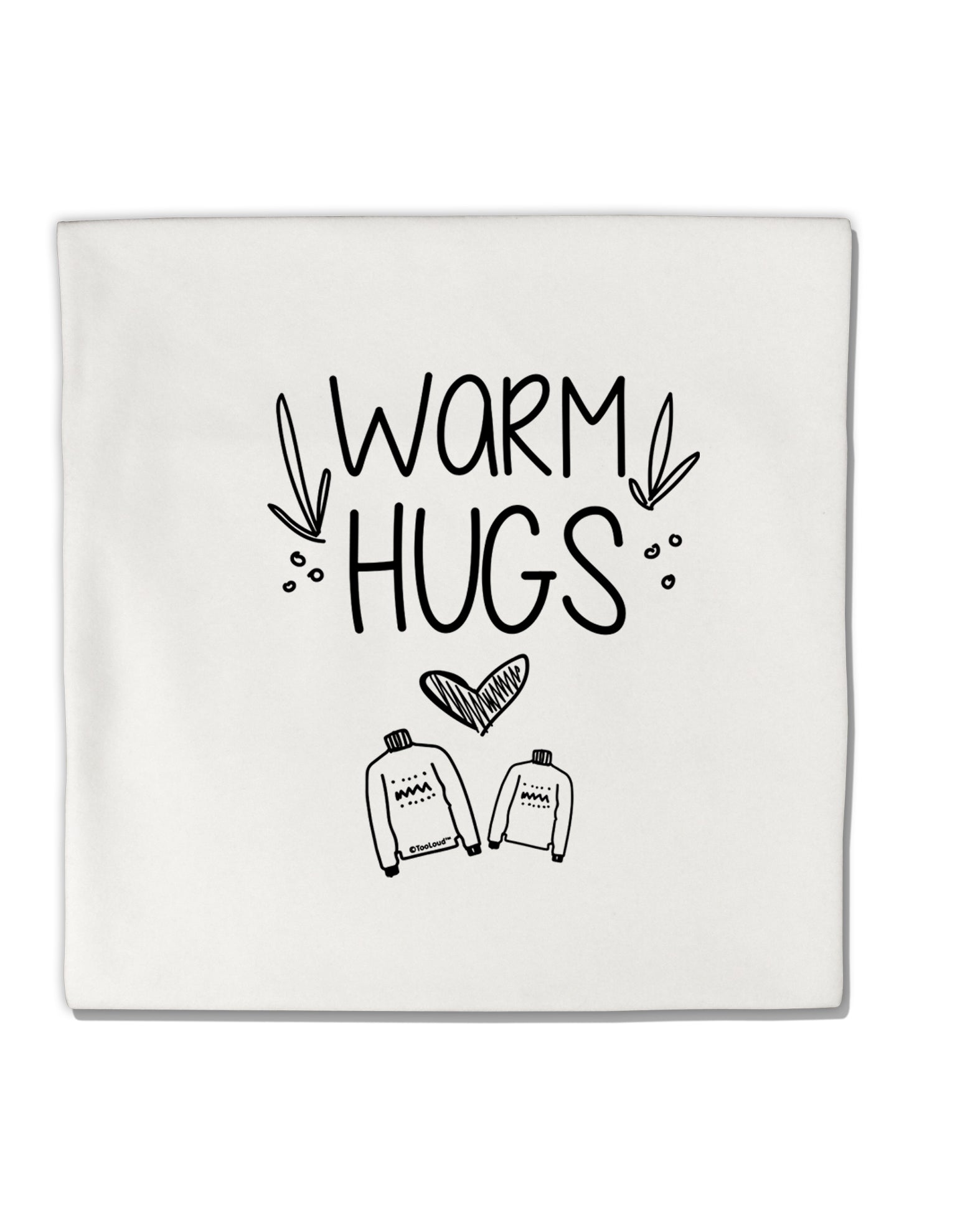 TooLoud Warm Hugs Micro Fleece 14 Inch x 14 Inch Pillow Sham-ThrowPillowCovers-TooLoud-Davson Sales