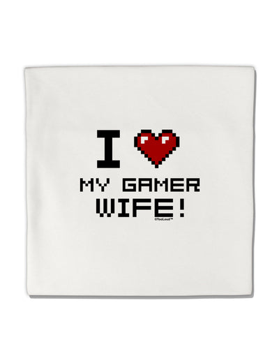 I Heart My Gamer Wife Micro Fleece 14&#x22;x14&#x22; Pillow Sham-Pillow Sham-TooLoud-White-Davson Sales