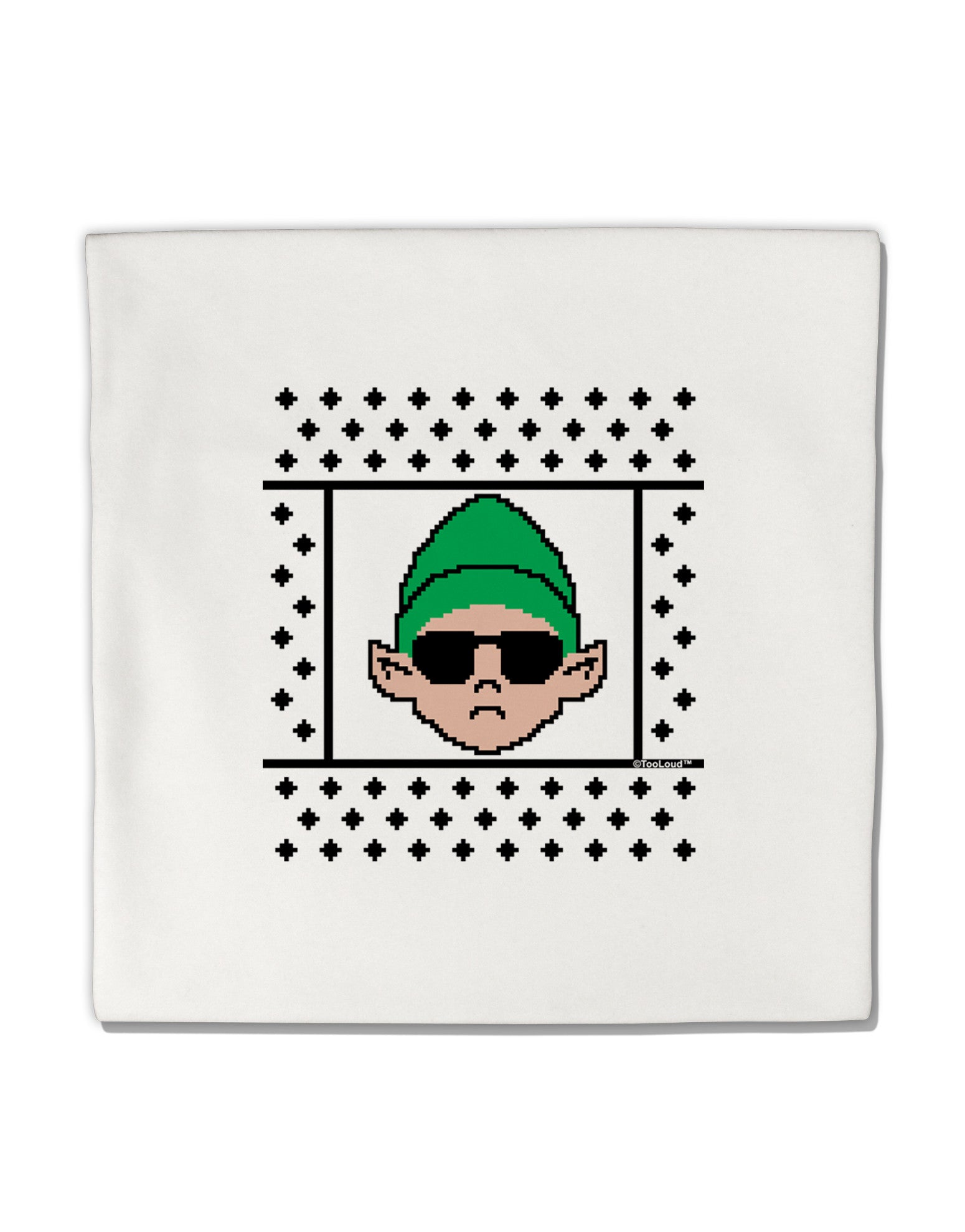 Cool Elf Christmas Sweater Micro Fleece 14&#x22;x14&#x22; Pillow Sham-Pillow Sham-TooLoud-White-Davson Sales