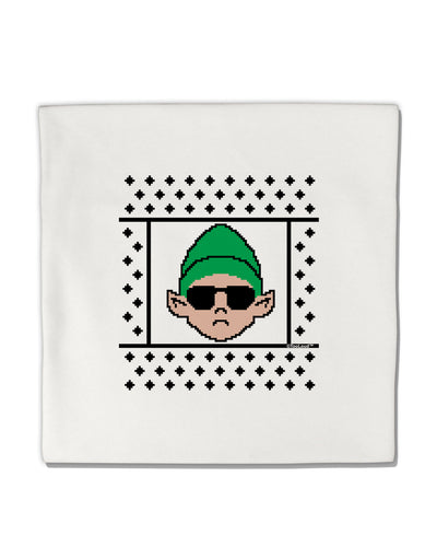 Cool Elf Christmas Sweater Micro Fleece 14&#x22;x14&#x22; Pillow Sham-Pillow Sham-TooLoud-White-Davson Sales