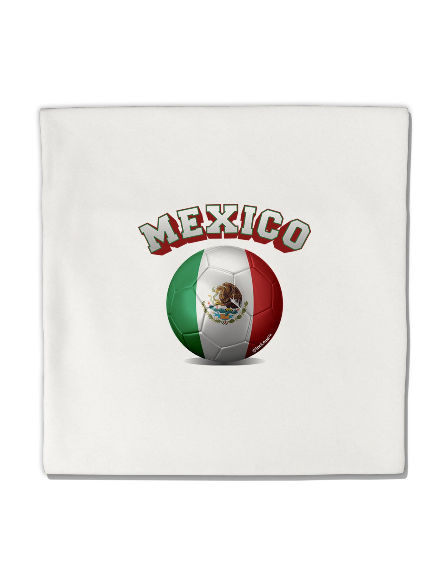 Soccer Ball Flag - Mexico Micro Fleece 14"x14" Pillow Sham-Pillow Sham-TooLoud-White-Davson Sales
