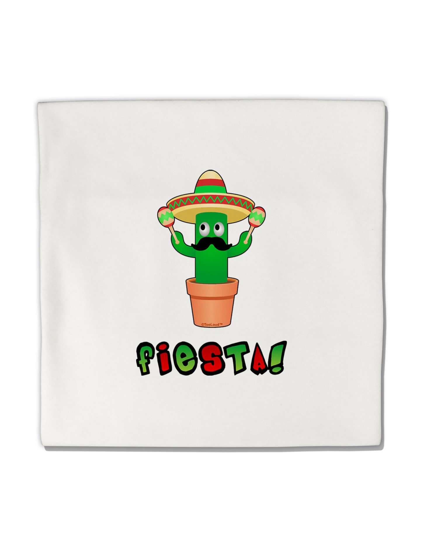 Fiesta Cactus Text Micro Fleece 14&#x22;x14&#x22; Pillow Sham by TooLoud-Pillow Sham-TooLoud-White-Davson Sales