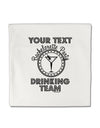 Personalized -Name- Bachelorette Party Drinking Team Micro Fleece 14&#x22;x14&#x22; Pillow Sham-Pillow Sham-TooLoud-White-Davson Sales