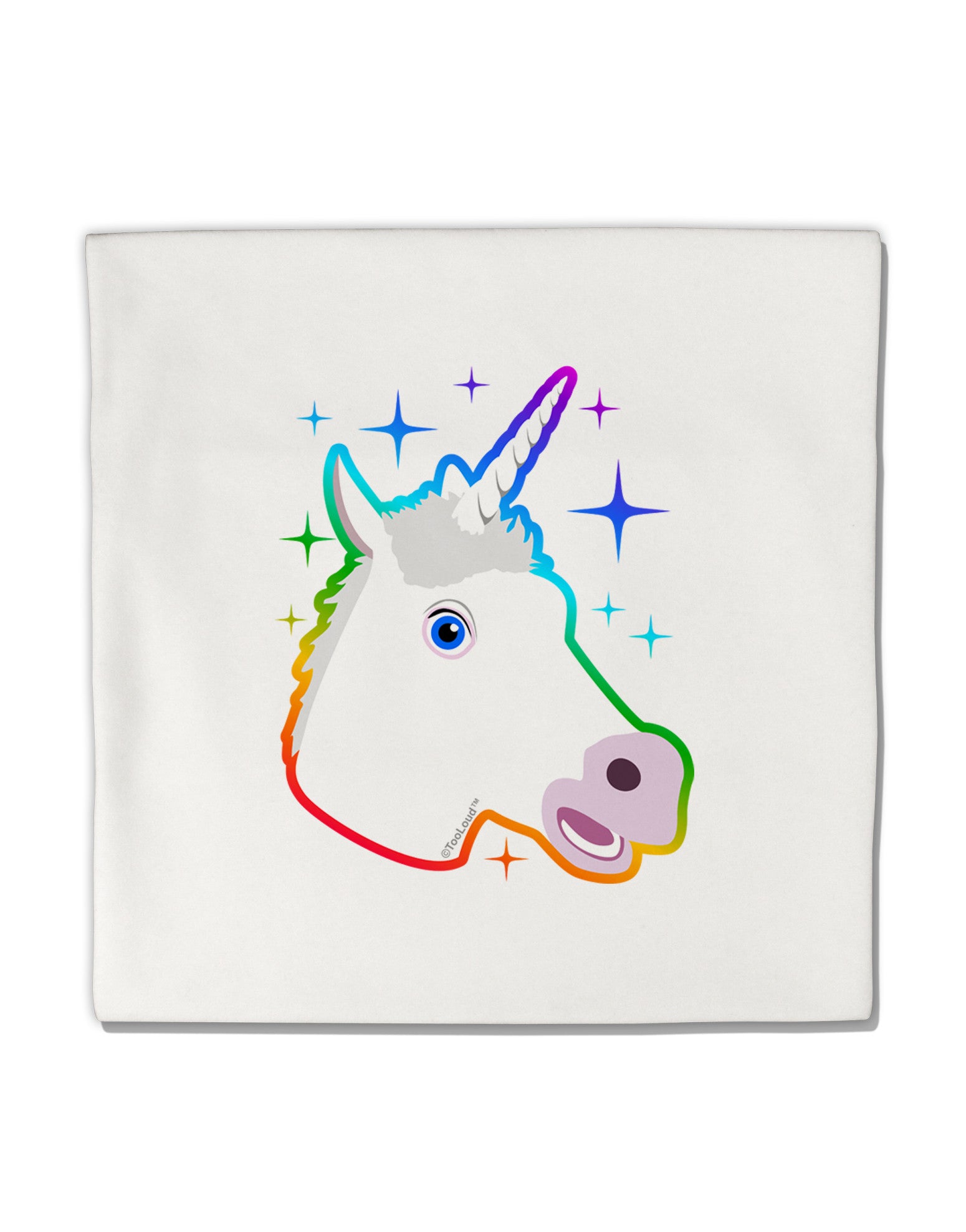 Magical Rainbow Sparkle Unicorn Micro Fleece 14"x14" Pillow Sham-Pillow Sham-TooLoud-White-Davson Sales