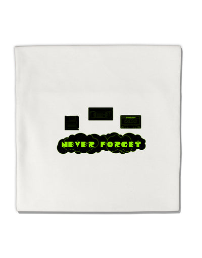 Never Forget Retro 80's Funny Micro Fleece 14&#x22;x14&#x22; Pillow Sham by TooLoud-Pillow Sham-TooLoud-White-Davson Sales