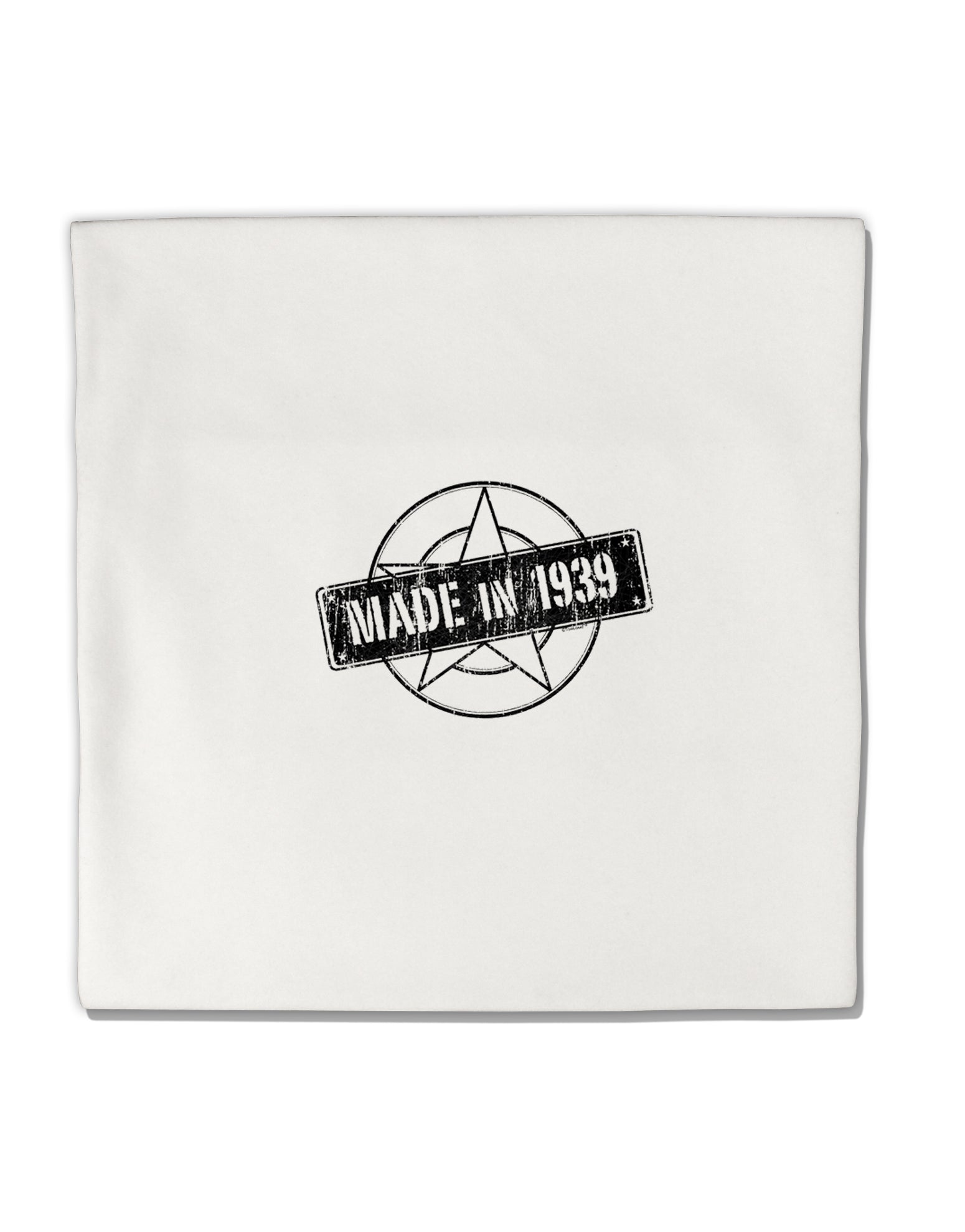 TooLoud 80th Birthday Made in 1939 Micro Fleece 14 Inch x 14 Inch Pillow Sham-ThrowPillowCovers-TooLoud-Davson Sales