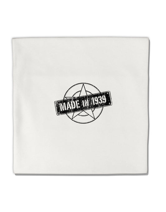 TooLoud 80th Birthday Made in 1939 Micro Fleece 14 Inch x 14 Inch Pillow Sham-ThrowPillowCovers-TooLoud-Davson Sales