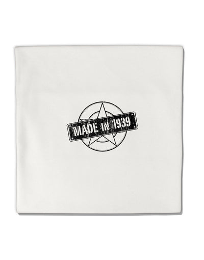TooLoud 80th Birthday Made in 1939 Micro Fleece 14 Inch x 14 Inch Pillow Sham-ThrowPillowCovers-TooLoud-Davson Sales