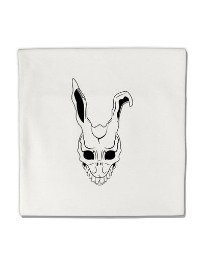 Scary Face Bunny White Micro Fleece 14&#x22;x14&#x22; Pillow Sham-Pillow Sham-TooLoud-White-Davson Sales