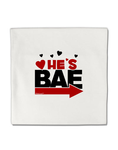 He's BAE - Right Arrow Micro Fleece 14&#x22;x14&#x22; Pillow Sham-Pillow Sham-TooLoud-White-Davson Sales