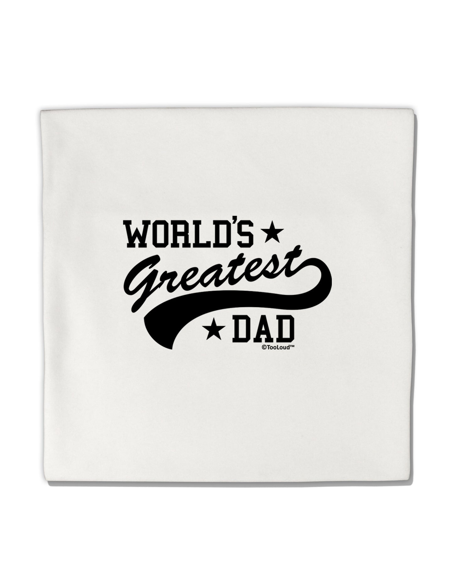 World's Greatest Dad - Sport Style Micro Fleece 14"x14" Pillow Sham by TooLoud-Pillow Sham-TooLoud-White-Davson Sales