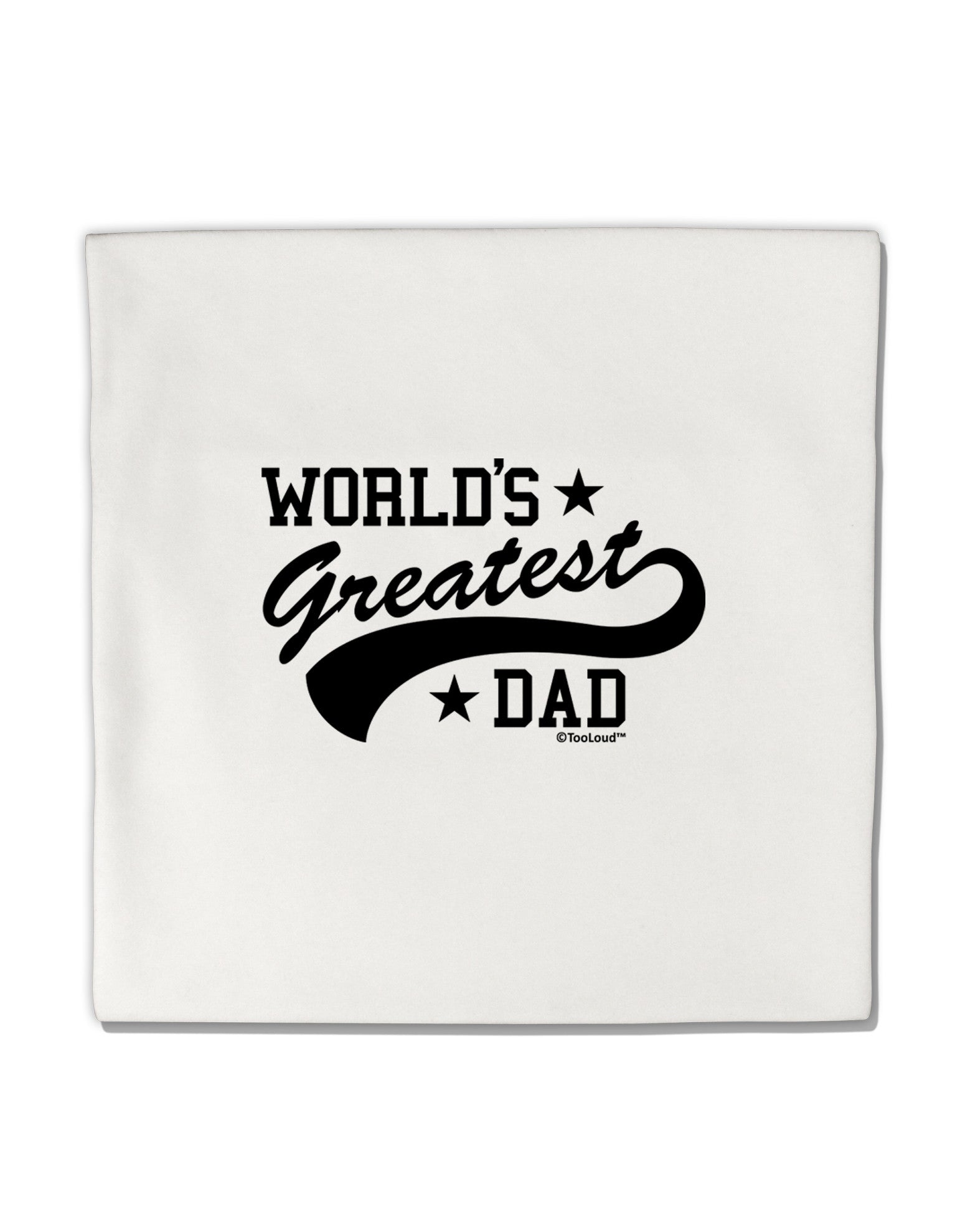 World's Greatest Dad - Sport Style Micro Fleece 14"x14" Pillow Sham by TooLoud-Pillow Sham-TooLoud-White-Davson Sales