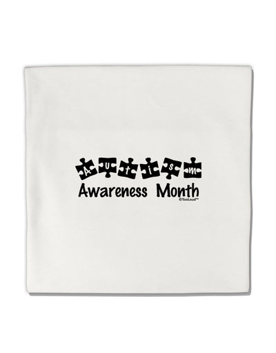 Autism Awareness Month - Puzzle Pieces Micro Fleece 14&#x22;x14&#x22; Pillow Sham by TooLoud-Pillow Sham-TooLoud-White-Davson Sales