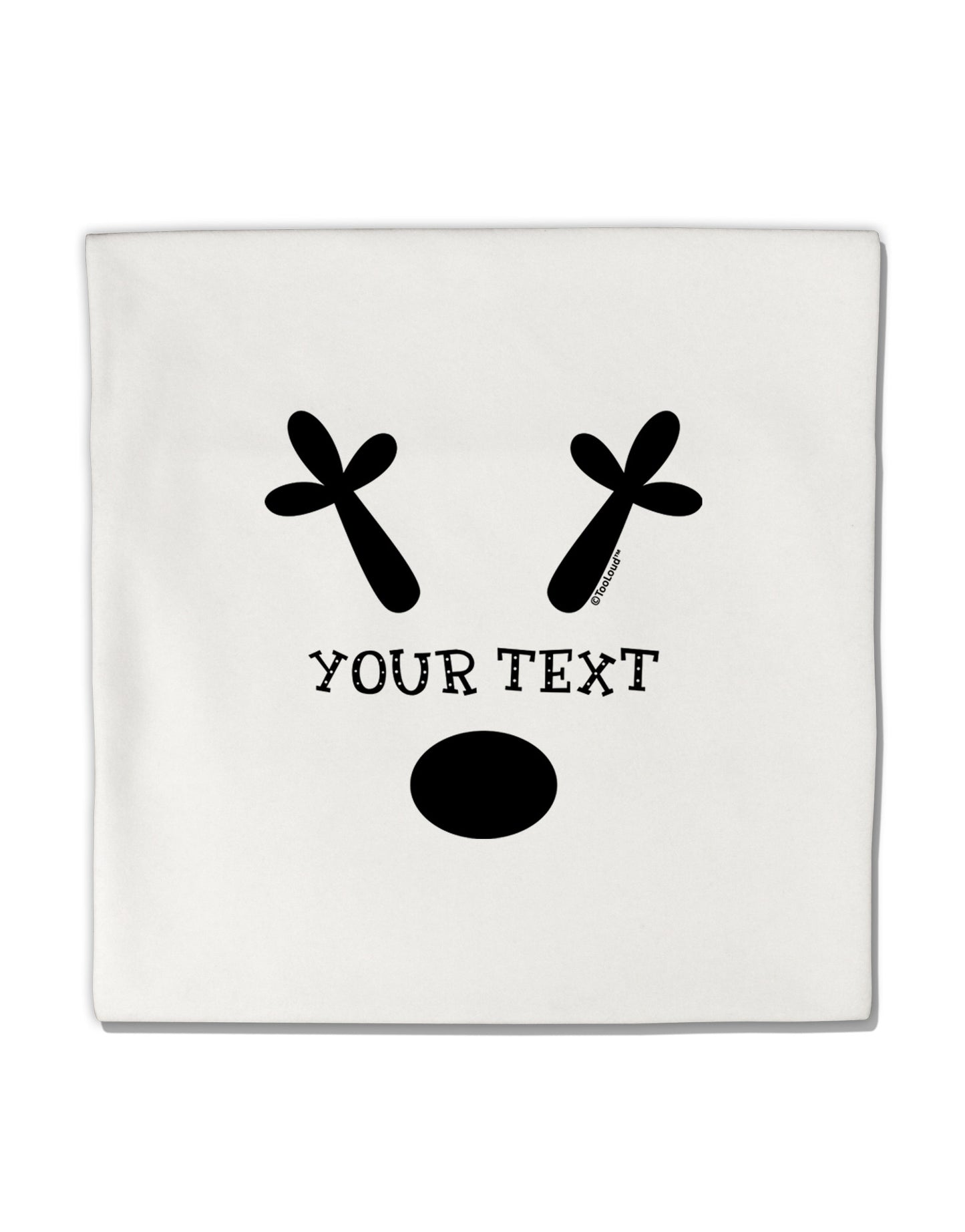 Personalized Matching Reindeer Family Design - Your Text Micro Fleece 14"x14" Pillow Sham-Pillow Sham-TooLoud-White-Davson Sales