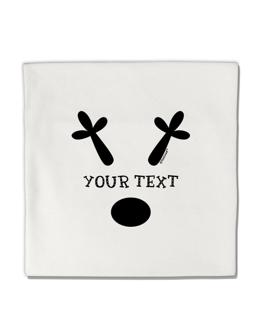 Personalized Matching Reindeer Family Design - Your Text Micro Fleece 14"x14" Pillow Sham-Pillow Sham-TooLoud-White-Davson Sales